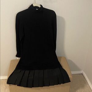 Soft Surroundings Chloe Sweater Dress Turtleneck & flounce   Size Large